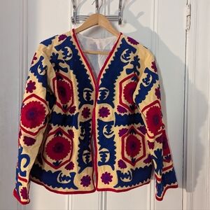 Handmade Suzani embroidered jacket from Jaipur India